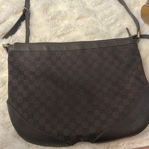 Black/Brown Gucci Hobo Bag